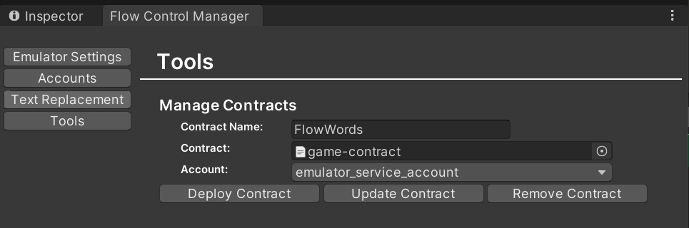 Flow Control Manager contract deployment example